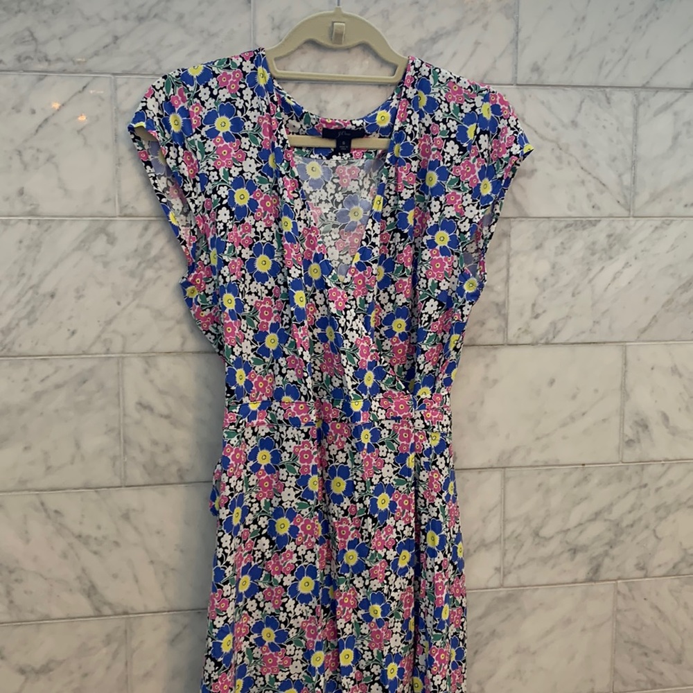 Floral Jcrew wrap dress